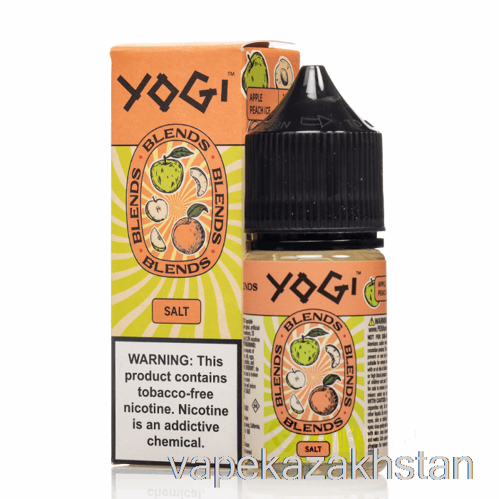 Vape Kazakhstan Apple Peach Ice - Yogi Blends Salts - 30mL 20mg